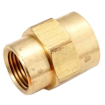 Anderson Metals 756119-0602 .38 x .13 in. Low Lead Brass Reducing Coupling 161353